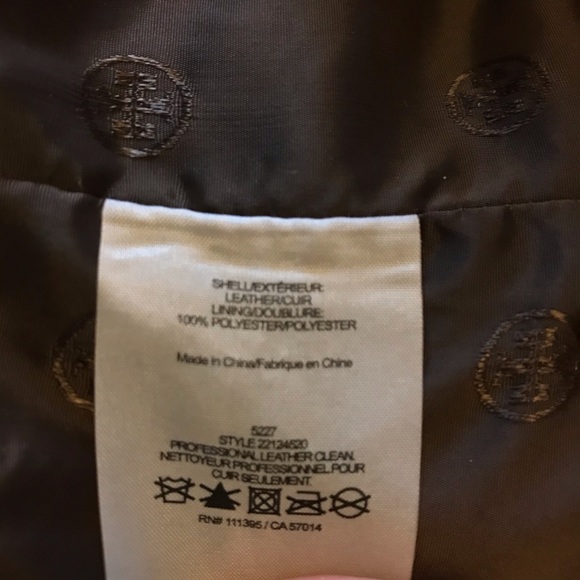Tory Burch Brown Leather Moto Jacket - Picture 6 of 6